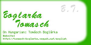 boglarka tomasch business card